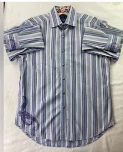 Robert Graham Knowledge Wisdom Truth Button Down Kleid Langarmshirt Large - Bild 1 von 8