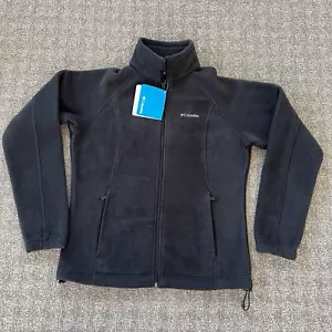 New Women’s Columbia June Lake Full Zip Front Fleece Jacket Black Medium - Picture 1 of 11