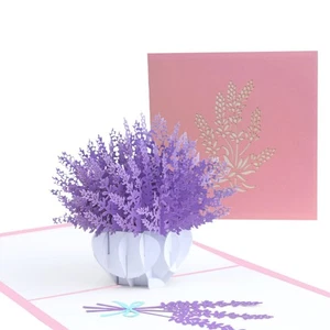 3D for Up Lavender Greeting Card Surprise Greeting Card Decor Project - Picture 1 of 8
