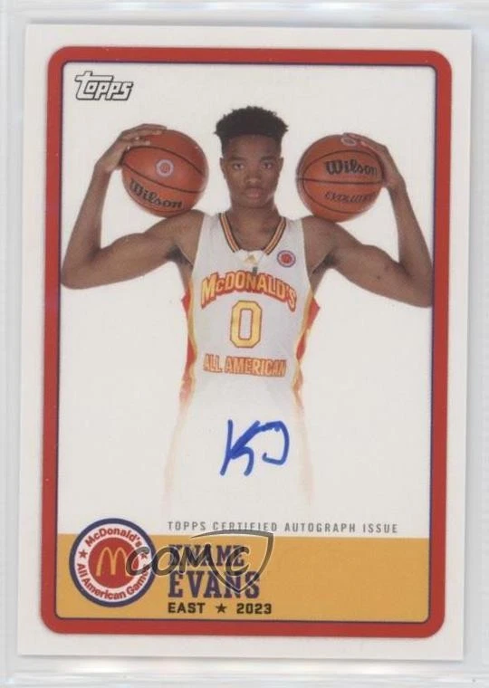 2023 Topps Chrome McDonald's All American Paper KJ Evans Kwame #PA-KE Auto - Image 1 of 2