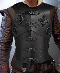 Medieval Leather Cuirass Armor Halloween LARP SCA Viking Fantasy Costume - Picture 1 of 3