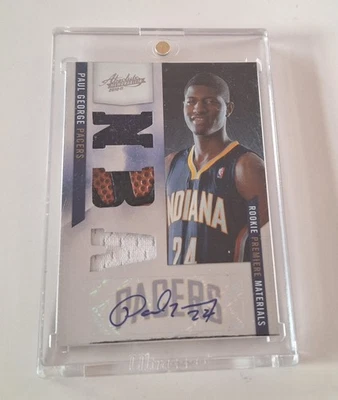 PAUL GEORGE ROOKIE NBA PANINI ABSOLUTE AUTO TRIPLE RELIC /499 - Image 1 of 2