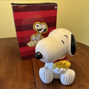 Rare HTF 2012 Westland Snoopy Holding Woodstock Peanuts Ceramic Cookie Jar 20781 - Picture 1 of 21