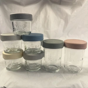 Glass Baby Food Storage Jars w/Lids Wee Sprout Lot Of 7 (five 2 oz,two 5oz) C7 - Picture 1 of 12