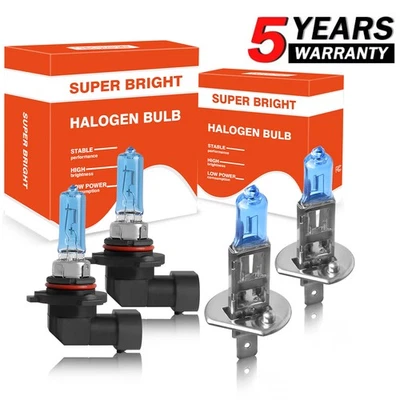 Kit de faros halógenos 9005+H1 para Jaguar XKR 2000-2006 4 piezas bombillas de haz alto/bajo Foto 1 de 4