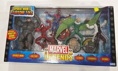 MARVEL LEGENDS SPIDER-MAN’S TEMIBLES ENEMIGOS FIGURAS CARNICERÍA BUITRE LAGARTO RINOCERONTE Foto 1 de 4
