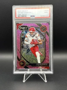 2024 Select Pink Glitter #224 Xavier Worthy RC 1/15 First On Print PSA 9 Mint - Picture 1 of 2