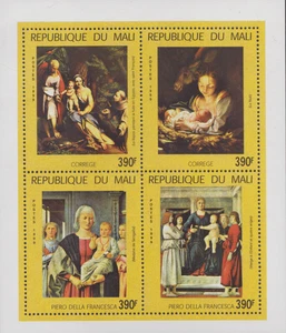 Mali Christmas/Madonna Paintings by Old Masters/Correge/Del Francesca 1999 MNH - Picture 1 of 1