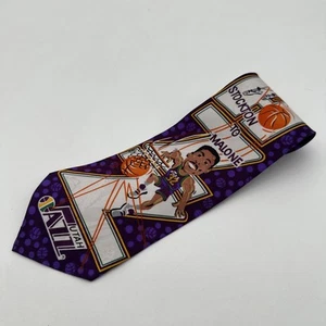Utah Jazz NBA Necktie Mens 60x4 Stockton to Malone Larry H. Miller Silk Vintage - Bild 1 von 7