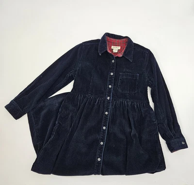 Vintage Eddie Bauer Corduroy Maxi Dress Petite Medium Cottagecore Long Sleeve - Image 1 of 4