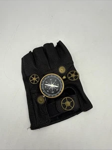 Vintage Gothic Left Hand Glove Only Cosplay Steam Punk Age Half Finger Gloves - Bild 1 von 10
