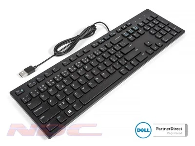 NEW Dell KB216 CZECH Slim Office Multimedia Desktop Keyboard (BLACK) - Image 1 of 2