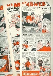 6 CREAM OF WHEAT ADS WITH LIL ABNER 1940-47 - Picture 1 of 2
