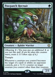 Magic the Gathering MTG - Pawpatch Recruit - Bloomburrow - Promo Foil - Bild 1 von 2