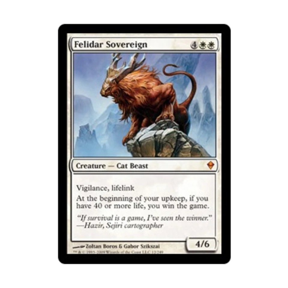 WOTC MtG Zendikar Felidar Sovereign (MR) EX - Image 1 of 1
