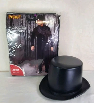 Spirit Halloween Gótico Victoriano Vampiro Chaqueta Hombres XXL 48-50 + Sombrero de copa Disfraz Foto 1 de 4