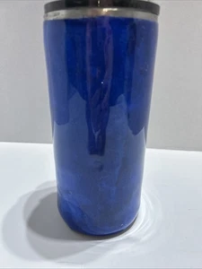 Handcrafted 22oz Hogg Fatty Stainless Steel Tumbler Fabric Wrapped Blue - Picture 1 of 3