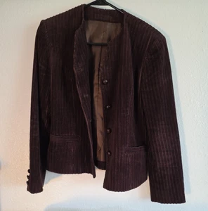 Vintage Damen Handmade Cord Jacke Cozycore Romantik Academia Boho Norm - Bild 1 von 6