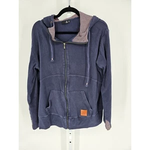 & Ampersand Womens Sz XXL Full Zip Hoodie Sweatshirt Navy Blue - Picture 1 of 4