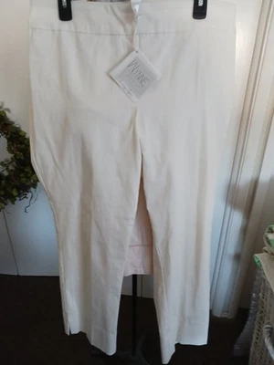 CALÇA MARLA WYNNE FLATTER-FIT, NUVEM/BRANCO, 18 W PEQUENA NOVA COM ETIQUETAS, PLUS STRETCH - Imagem 1 de 2