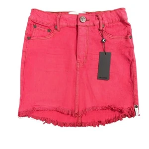 One Teaspoon Kids Red Punk Denim Skirt Size 12-14 - Picture 1 of 8