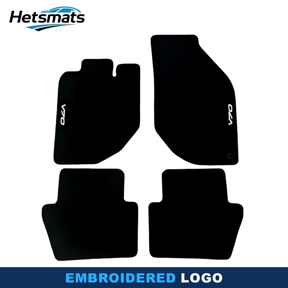 For Volvo V70 1998-2000 Quality Black Velour Carpet Car Floor Mats Liners - Imagem 1 de 4
