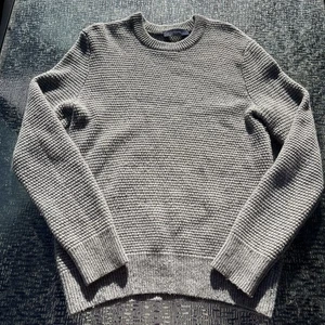 Gap Women’s Gray Lambswool Blend Waffle Knit Crewneck Sweater Size Large Wool - Picture 1 of 6