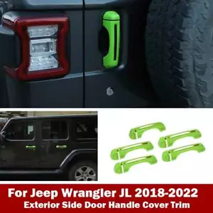 Puerta trasera verde + borde de cubierta de manijas laterales para Jeep Wrangler JL 4 puertas 2018-2022 - Imagen 1 de 10