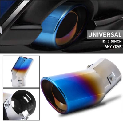 Silenciador de garganta de titanio con punta de tubo de escape de coche de acero inoxidable universal Foto 1 de 4