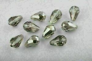 20Pcs Crystal Tear Drop Glass Loose Spacer Beads DIY Jewelry Making 10x15mm#