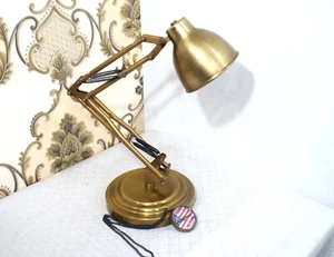 Nautical Sophisticated Brass Table Lamp Feature Classic Design Adjustable Shade - Picture 1 of 10