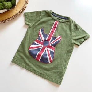 • Mini Boden British Flag Guitar Appliqué Shirt • 5/6 - Picture 1 of 4
