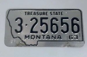 1963 Oldtimer seltenes Montana Nummernschild #3-25656 Zustand siehe Bilder - Bild 1 von 12