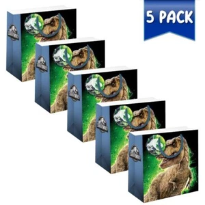 Dinosaur Party Bags Jurassic Park 5 pack 15cmx15cm Children's Party FSC approved - Picture 1 of 4