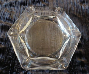 VINTAGE STAR CIGAR ASHTRAY CLEAR GLASS  8" MCM MAN CAVE  MAD MEN - Picture 1 of 10