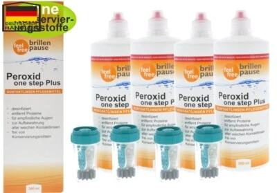 EYE & LENSES GMBH & CO. KG Peroxid one step Plus Kontaktlinsen Pflegemittel (4x 360ml)