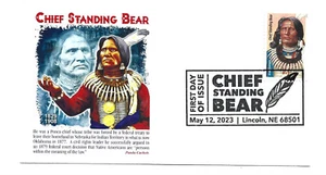 5798 Chief Standing Bear Panda Cachets pictorial cancel FDC - Picture 1 of 1