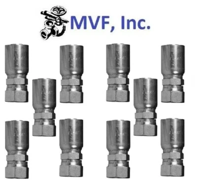 1/2" I.D. Hose x 1/2" Female NPSM Swivel Steel Hydraulic (10-PK) FPX-08-08x10 - Image 1 of 4