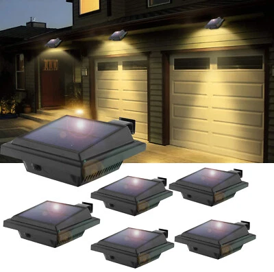 6Pcs Outdoor Solar 40LEDs Security Gutter Light Garden Yard Deck Warm/Cool Light - Image 1 of 4