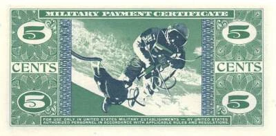 USA / MPC  5  Cents  1968  Series  681  Plate # 57  Uncirculated Banknote - Image 1 of 2