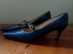 BATTAGLIA Royal Blue Satin Heels Pumps  - Picture 1 of 6