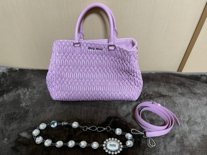 Purple Leather Exterior Miu Miu Bags & Handbags for Women Purple Leather Exterior Miu Miu Bags & Handbags for Women