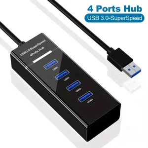 USB 3.0 Hub 4 Port Splitter Adapter Verteiler für PC Laptop Computer Macbook NEU - Bild 1 von 7