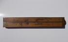 Vintage Brass Bound Boxwood 24" Folding Rule Four-Fold Ruler No Name 1/4" Marks