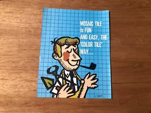 Mosaic Color Tile Instructions Advertising Brochure Pamphlet 1971 Vintage 8.5x11 - Picture 1 of 12