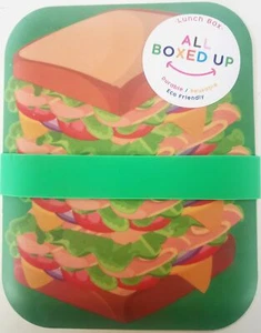 All Boxed Up Eco Friendly Lunch Box - Green/Yellow Sandwich - Picture 1 of 1