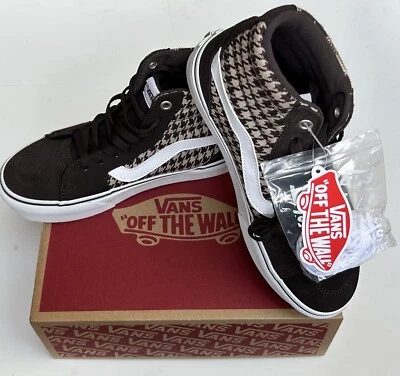 Zapatillas VANS Filmore Marrón a Cuadros/Pata de Gallo Plataforma Alta ~ Mujer 6.5 ~ Nuevas en Caja $90 Foto 1 de 4