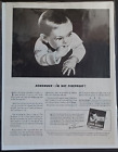 1947 Fire Prevention Week Vintage Print Ad 1940s President Harry Truman Approved
