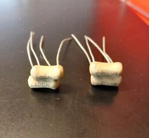 4 resistenze osso cane marrone 50GN & 50HN osso cane vintage nuove/vecchie scorte - Foto 1 di 2