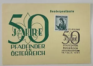 Austria Scouting Cover 50th Anniversary Jubilee Card - Picture 1 of 1